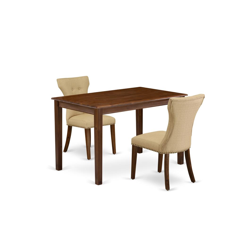 3 Piece Dining Set Includes a Rectangle Kitchen Dining Table. Picture 1
