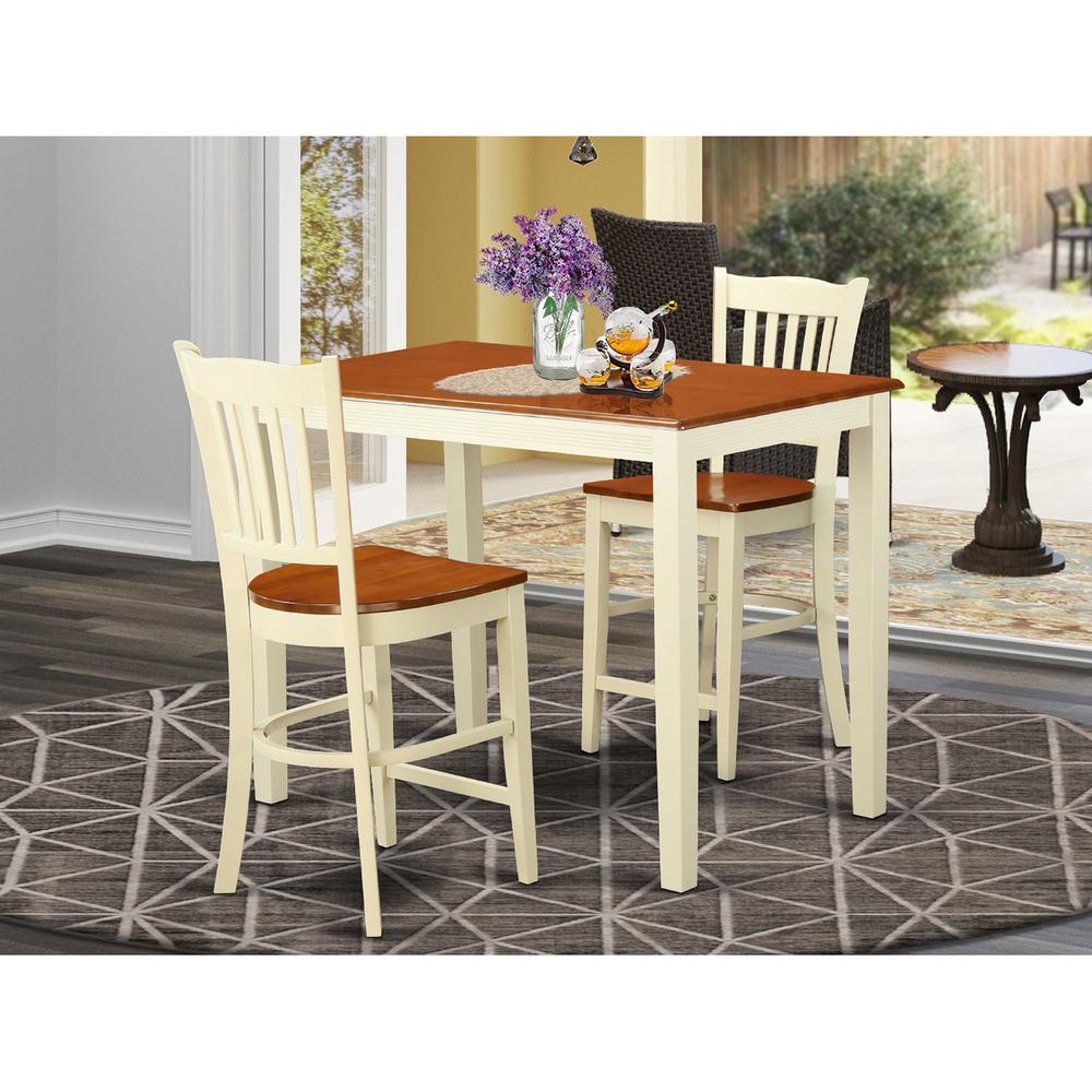 3  Pc  counter  height  pub  set  -  high  Table  and  2  counter  height  Chairs.. Picture 2