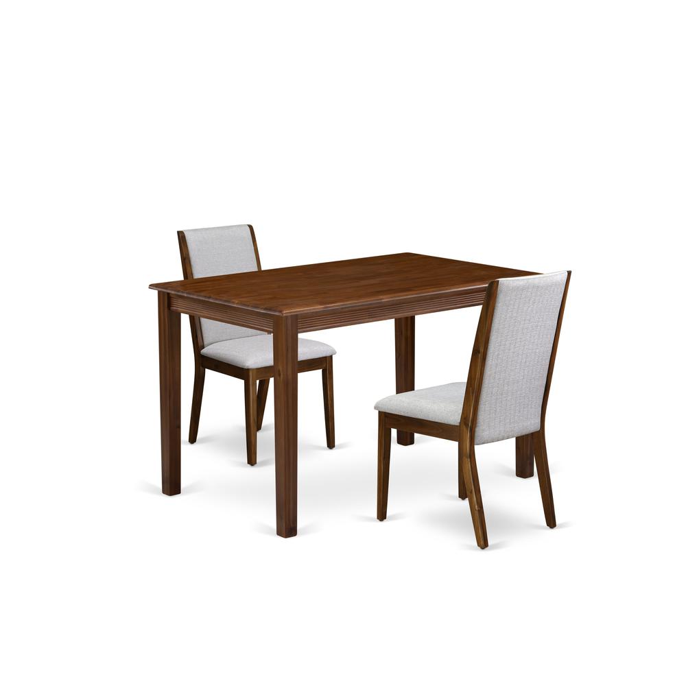 3 Pc Dining Set Consist of a Rectangle Dining Table and 2 Parson Chairs. Picture 6