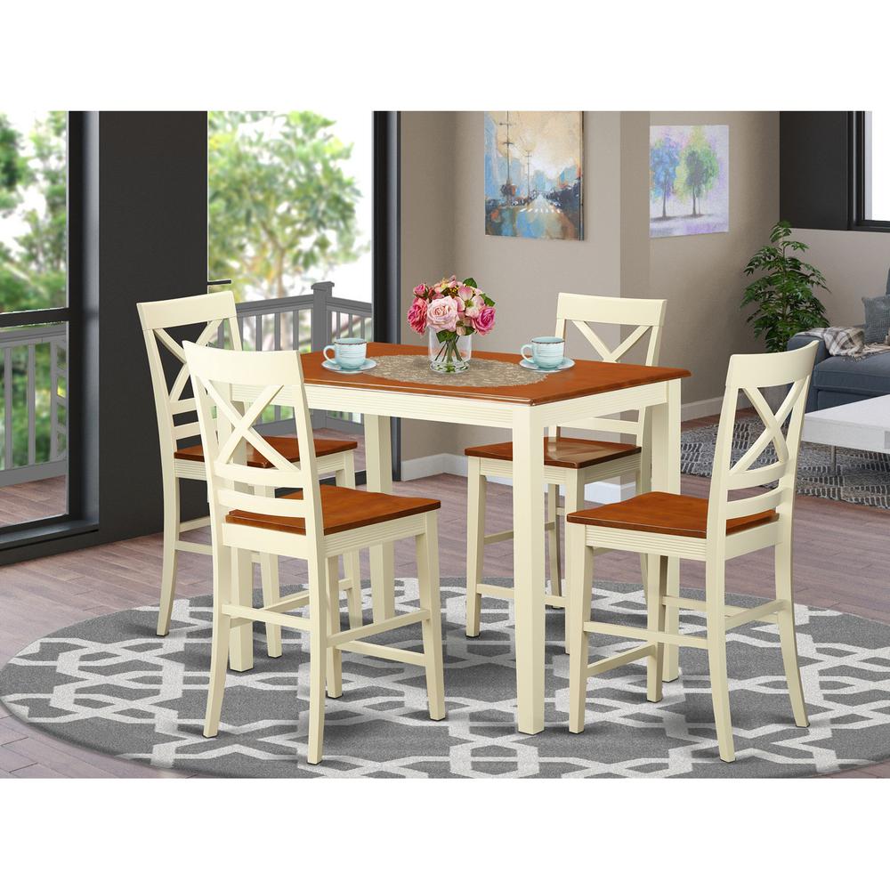 5  Pc  counter  height  Table  and  chair  set  -  high  Table  and  4  Kitchen  Chairs.. Picture 1