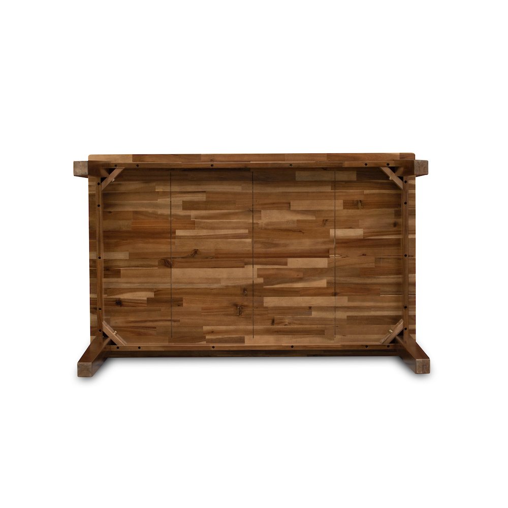 East West Furniture Breakfast Table - Walnut Rectangular Table Top Surface and Asian Wood Modern Rectangular Dining Table 4 Legs - Walnut Finish. Picture 4