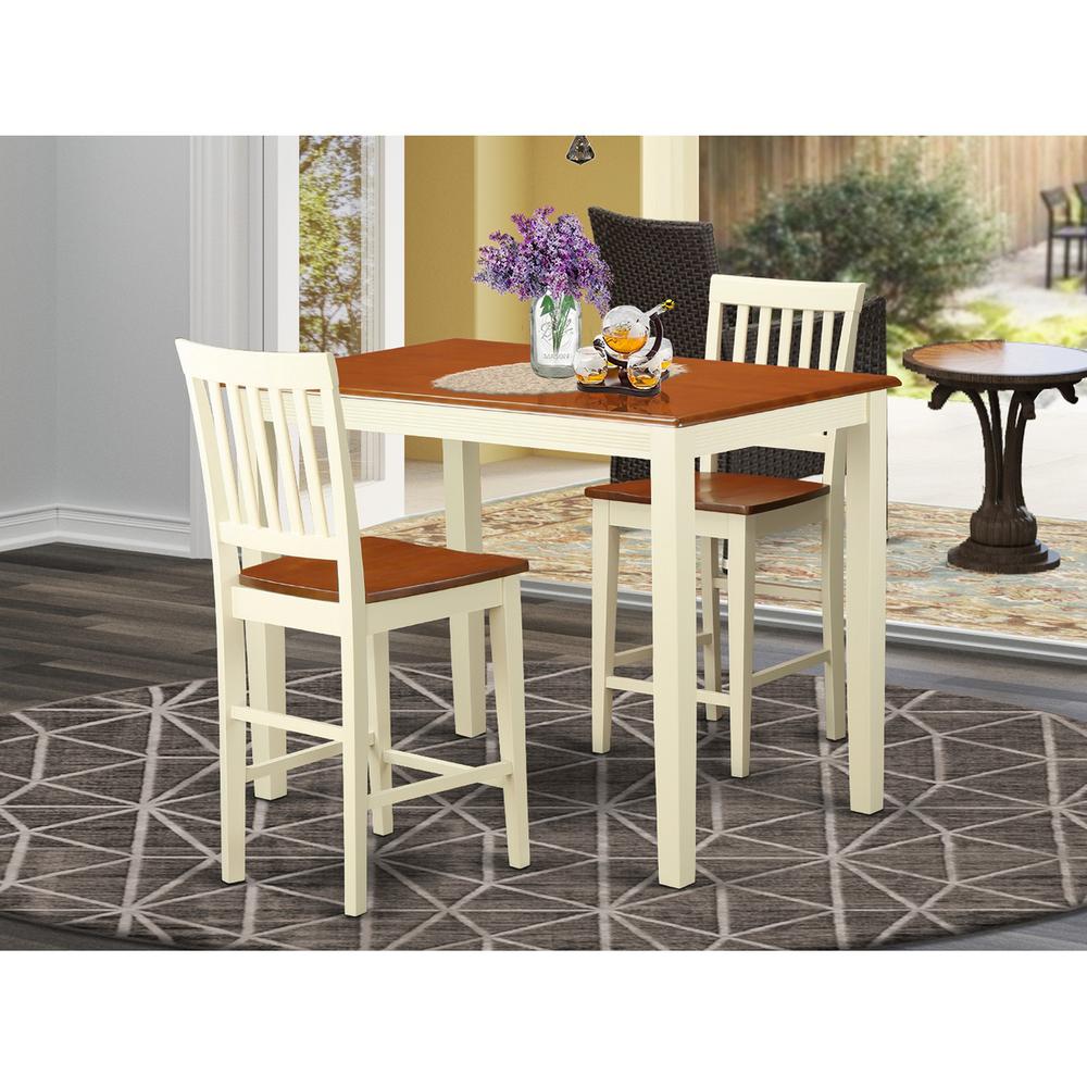 3  Pc  counter  height  pub  set  -  Kitchen  dinette  Table  and  2  Kitchen  bar  stool.. Picture 4