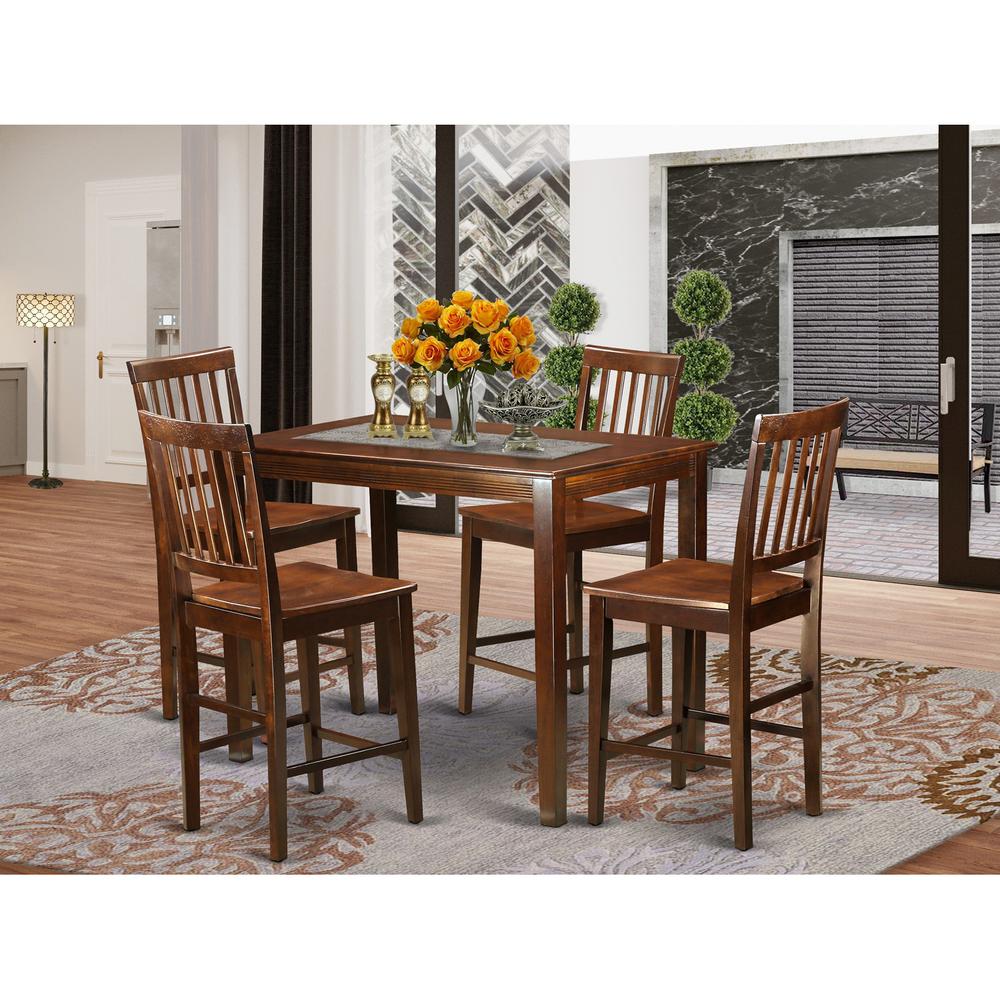 5  Pc  Dining  counter  height  set-pub  Table  and  4  Dining  Chairs.. Picture 1