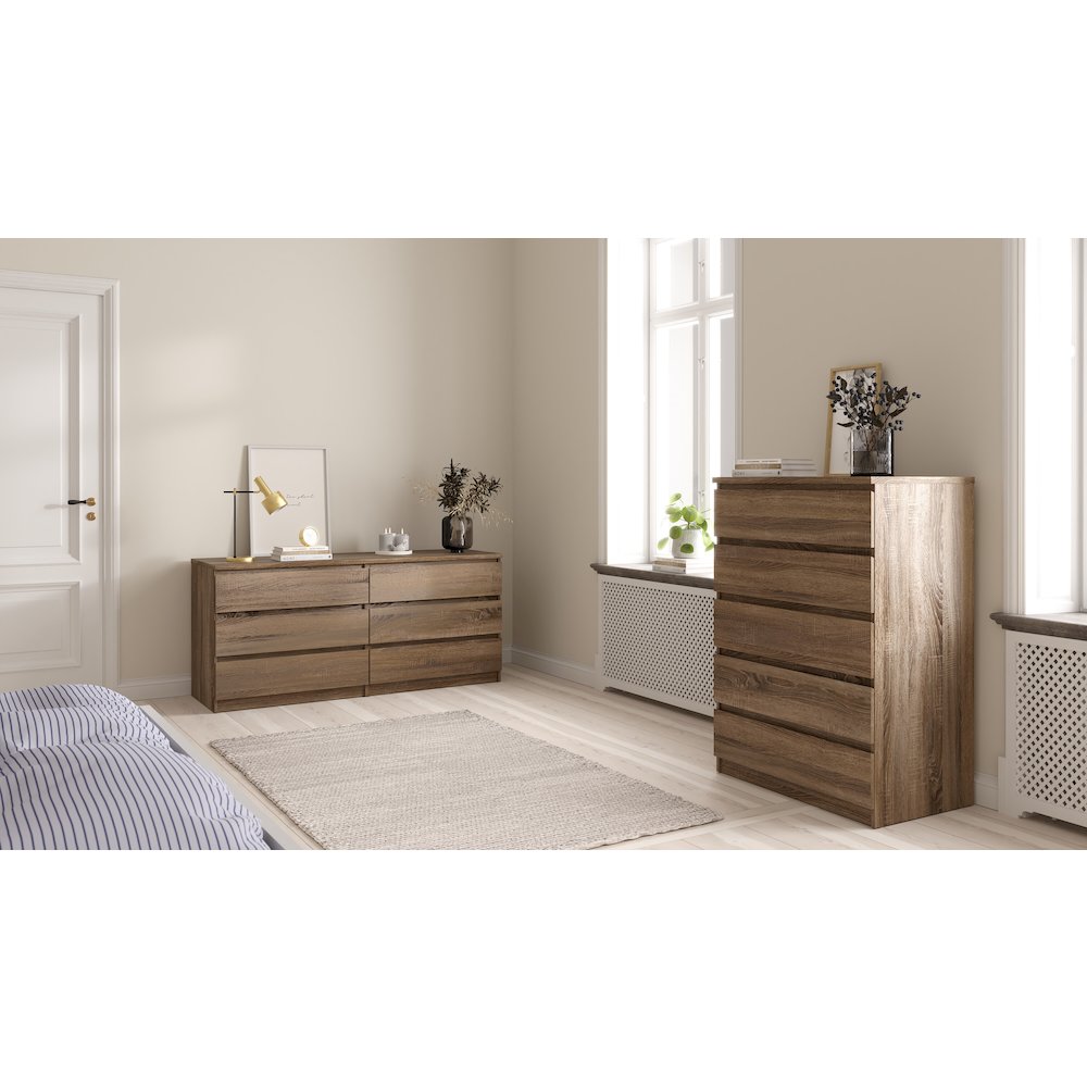 Scottsdale 5 Drawer Chest, Truffle Oak. Picture 9