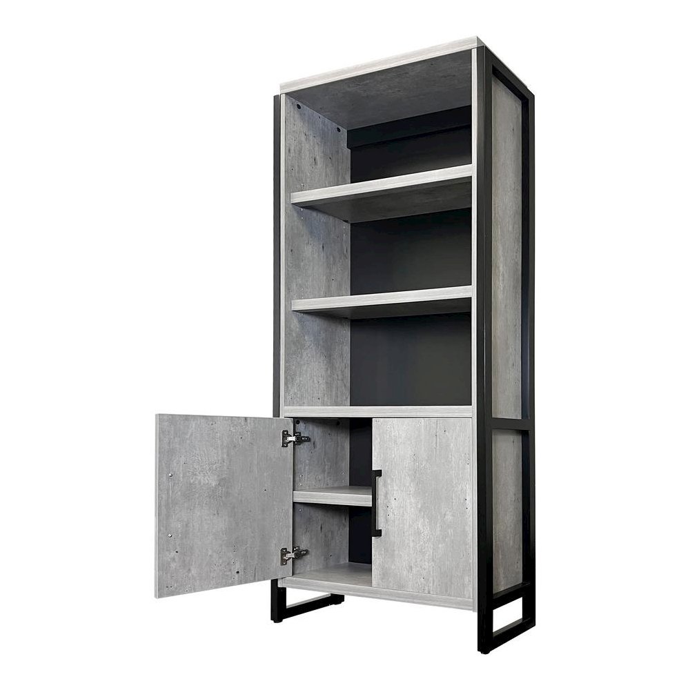 Mason Wood Laminate Bookcase With Doors. Picture 2