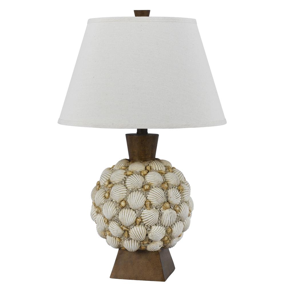 150W Seashell Resin Table Lamp. Picture 1