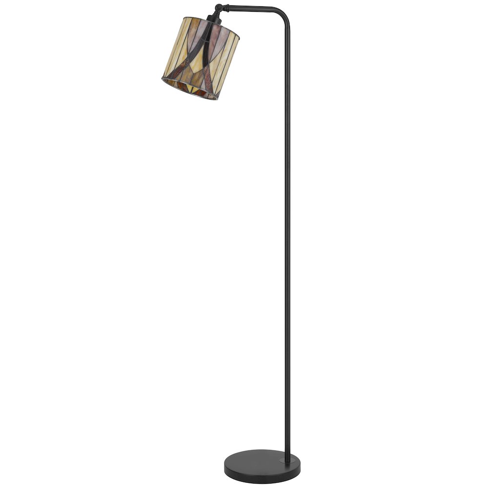 60 Watt Fiorella Downbridge Metal Tiffany Floor Lamp. Picture 4