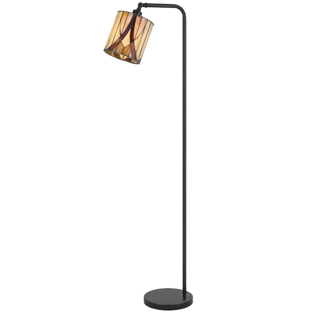 60 Watt Fiorella Downbridge Metal Tiffany Floor Lamp. Picture 5