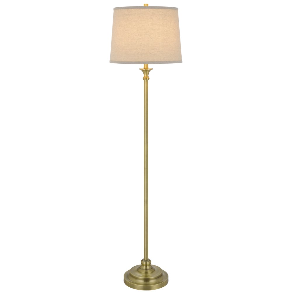 100 Watt Hailey Metal Floor Lamp with Hardback Linen Shade. Picture 4