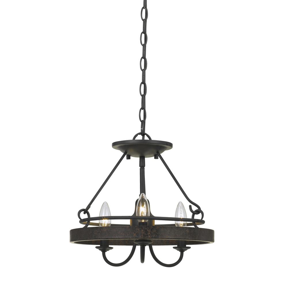 60W X 3 Helena Metal 2 In 1 Pendant/Semi FLush Mount Fixture. Picture 8
