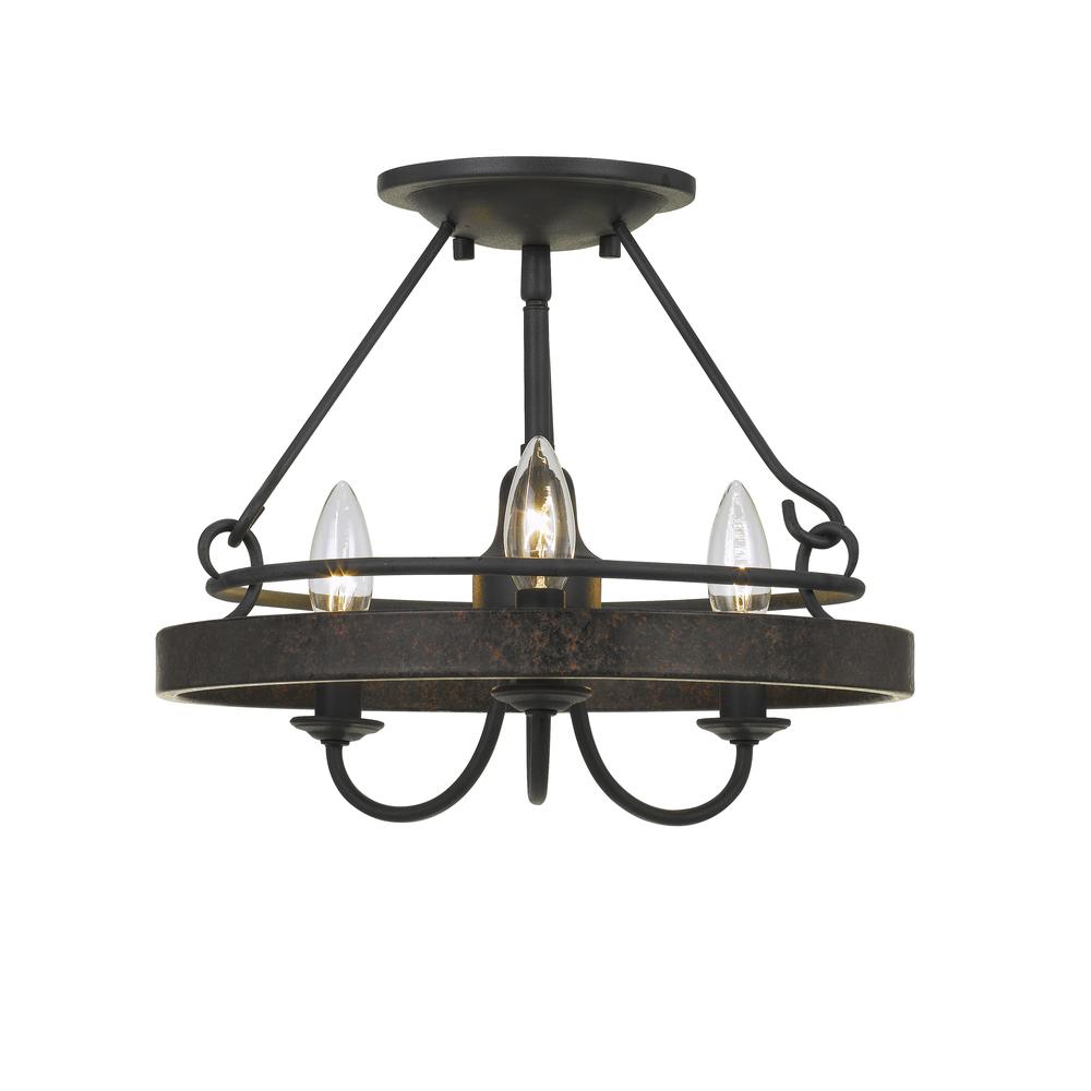 60W X 3 Helena Metal 2 In 1 Pendant/Semi FLush Mount Fixture. Picture 7