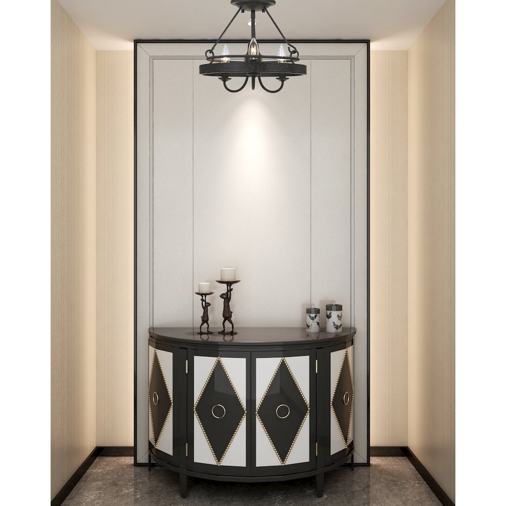 60W X 3 Helena Metal 2 In 1 Pendant/Semi Flush Mount Fixture. Picture 6