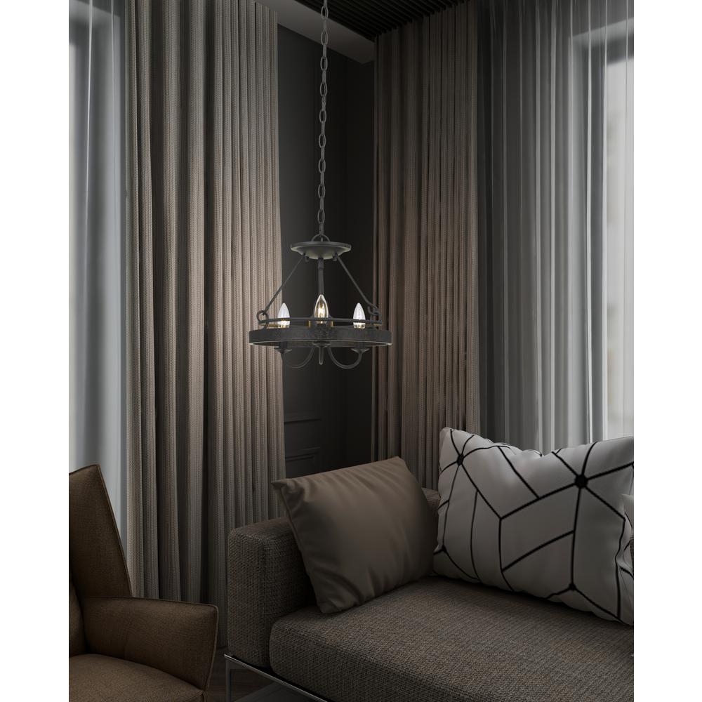 60W X 3 Helena Metal 2 In 1 Pendant/Semi FLush Mount Fixture. Picture 4