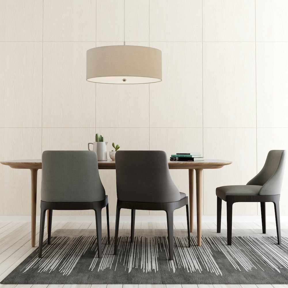 60W X 3 Addison Drum Pendant Fixture. Dia:24". Picture 3