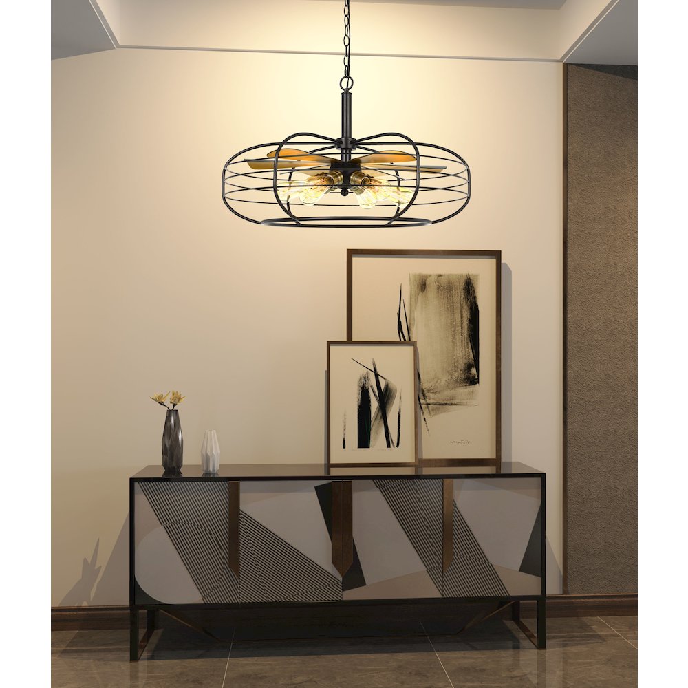 Margo 60W X 6 Metal Chandelier (Edison Bulbs Not Included). Picture 2