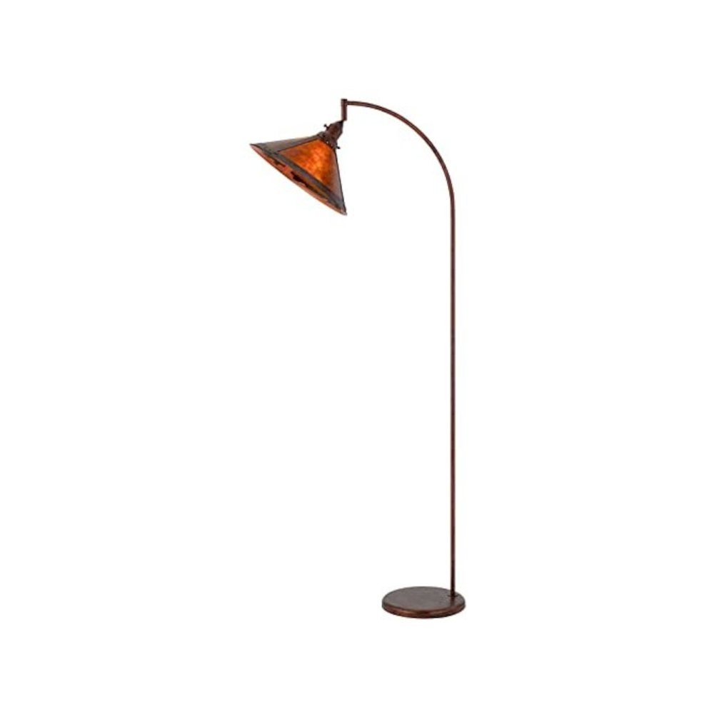 60W Downbridge Adjustable Metal Floor Lamp With Mica Shade. Picture 3