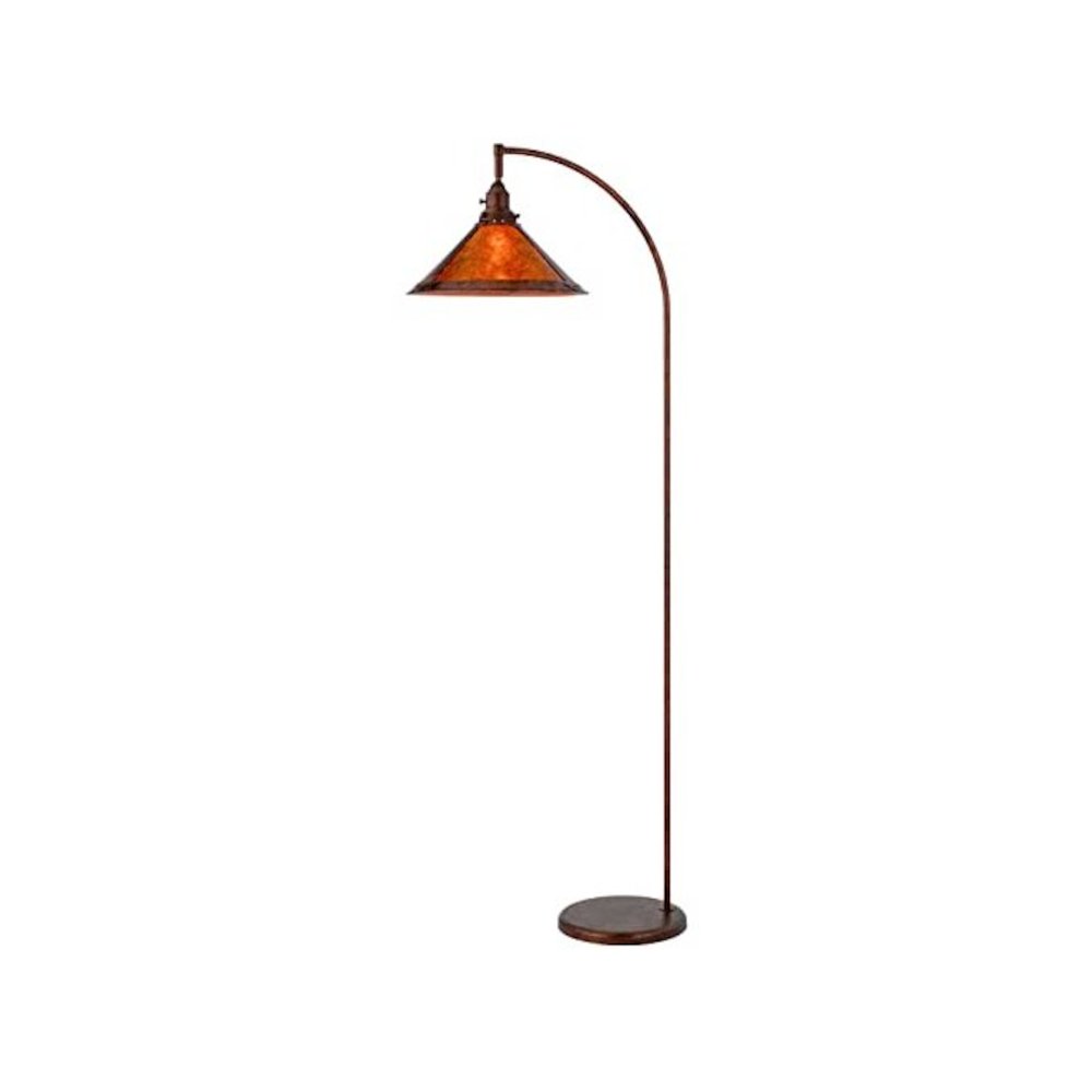 60W Downbridge Adjustable Metal Floor Lamp With Mica Shade. Picture 1