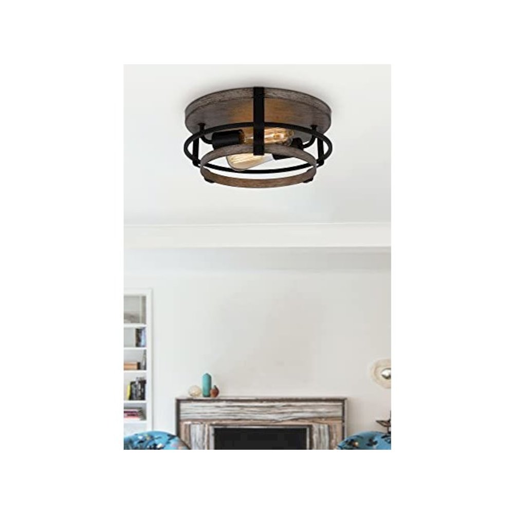 60W X 2 Clarita Metal Semi Flush Mount Fixture. Picture 2