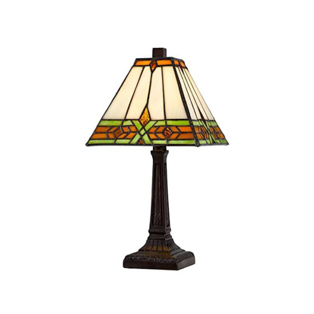 40W Metal/Resin Tiffany Accent Lamp With Inline Switch. Picture 1