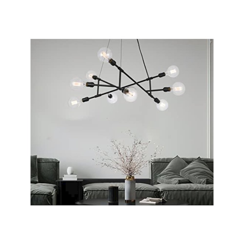 60W X 9 Massena Metal Chandelier. Picture 2