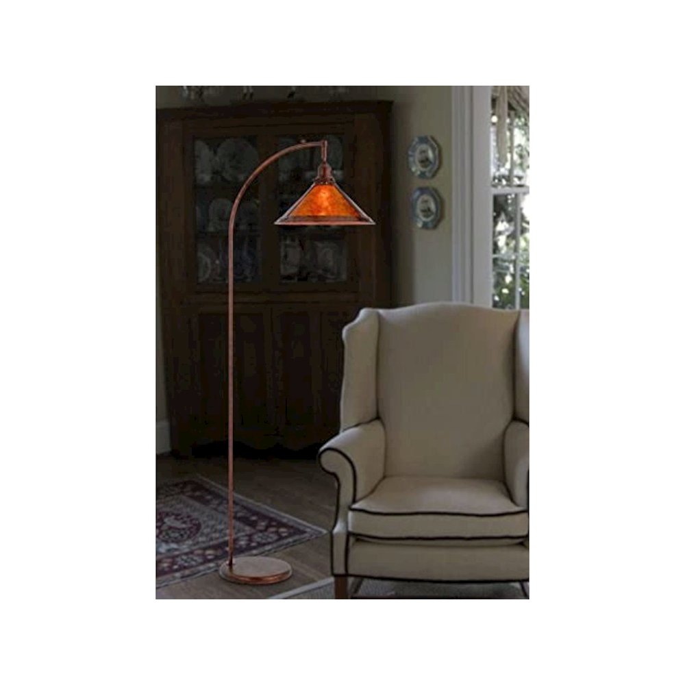 60W Downbridge Adjustable Metal Floor Lamp With Mica Shade. Picture 4
