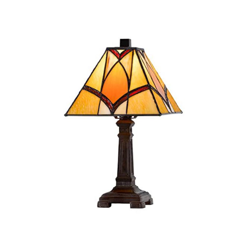 40W Metal/Resin Tiffany Accent Lamp With Inline Switch. Picture 1
