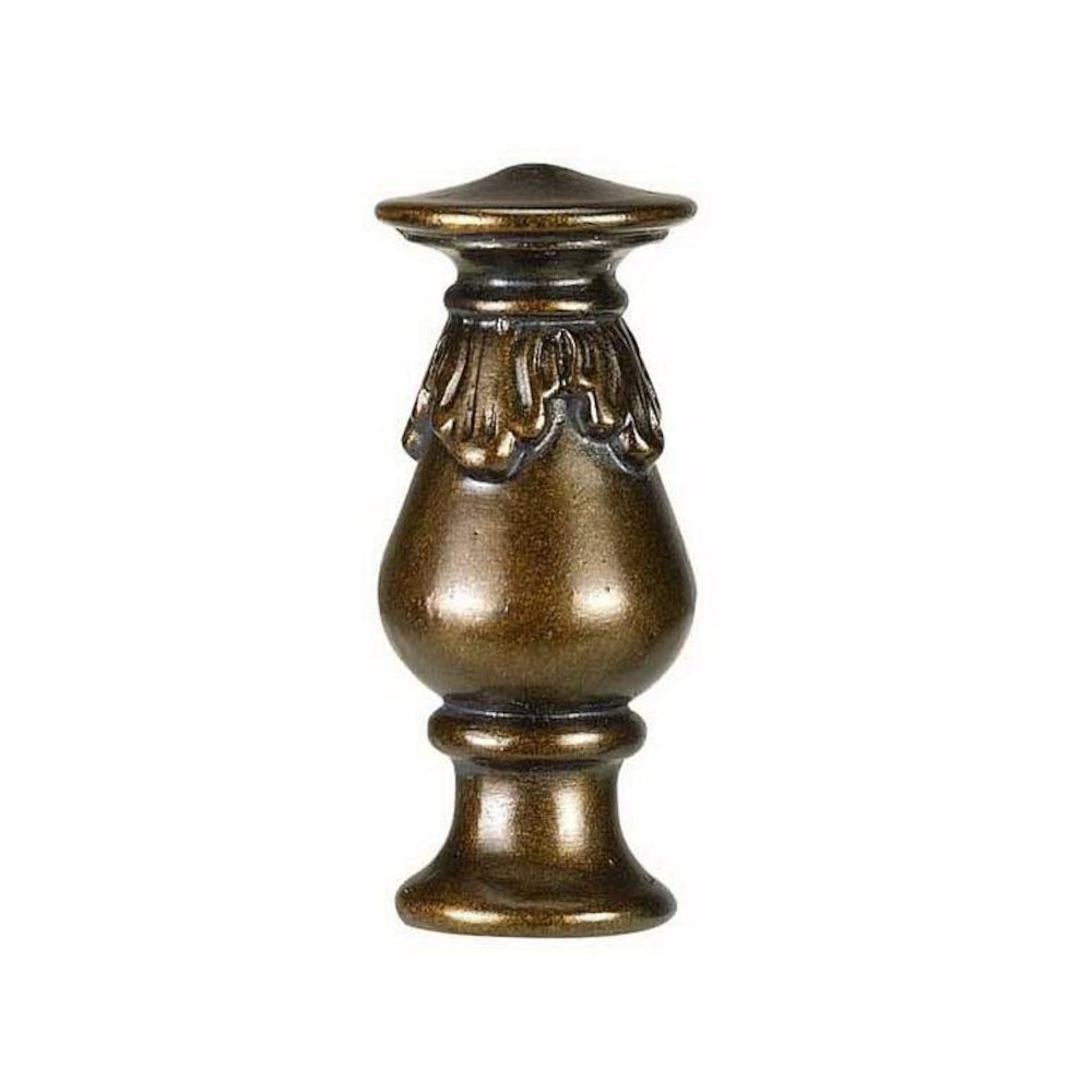 2.75" Resin Finial in Light Faux Wood. Picture 1