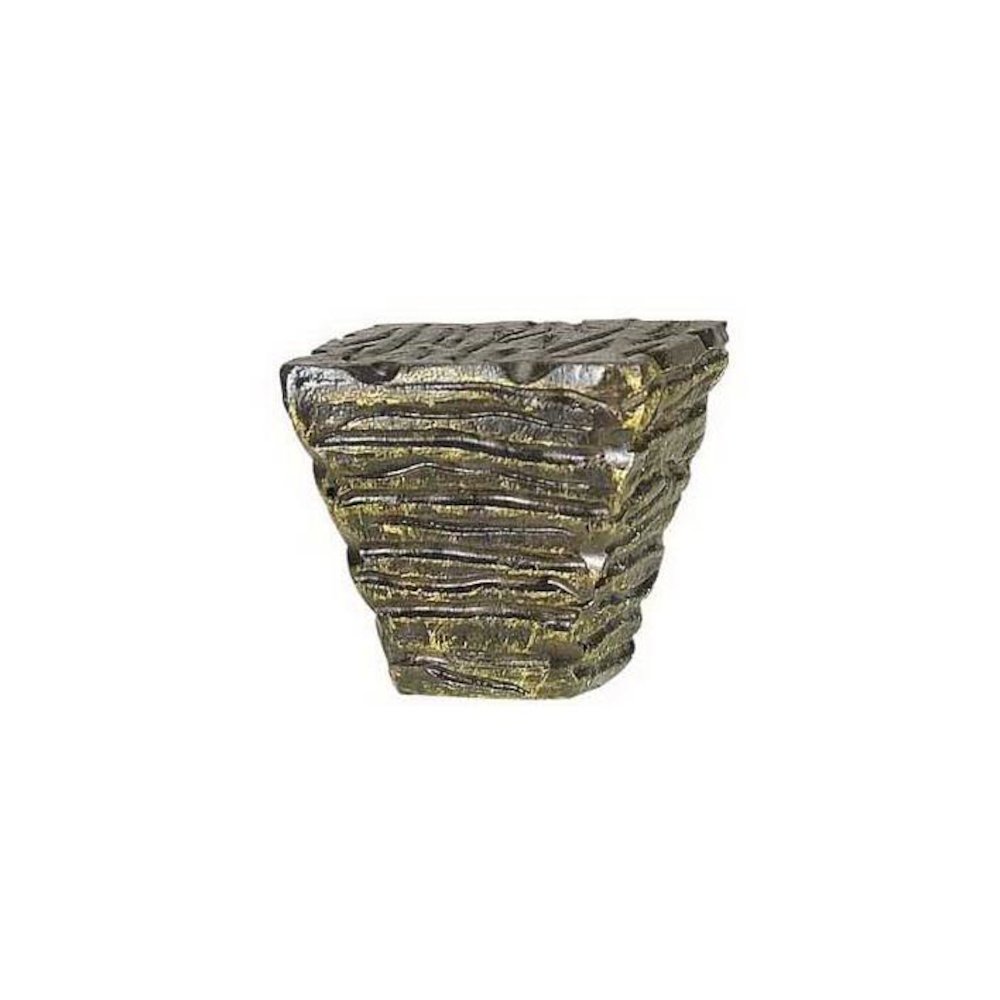 1.13" Square Resin Finial in Raw Gold. Picture 1
