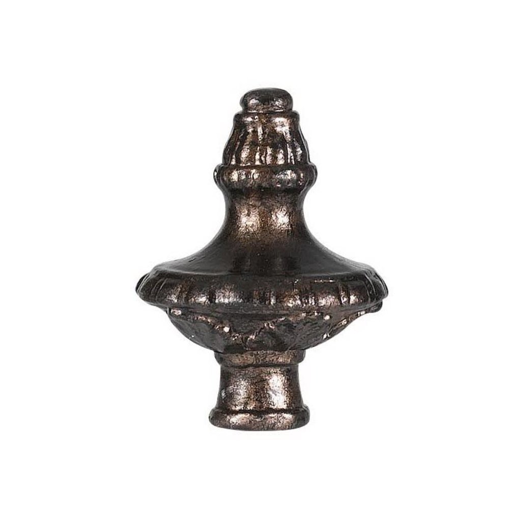2.38" Metal Cast Finial - Rust Finish. Picture 1