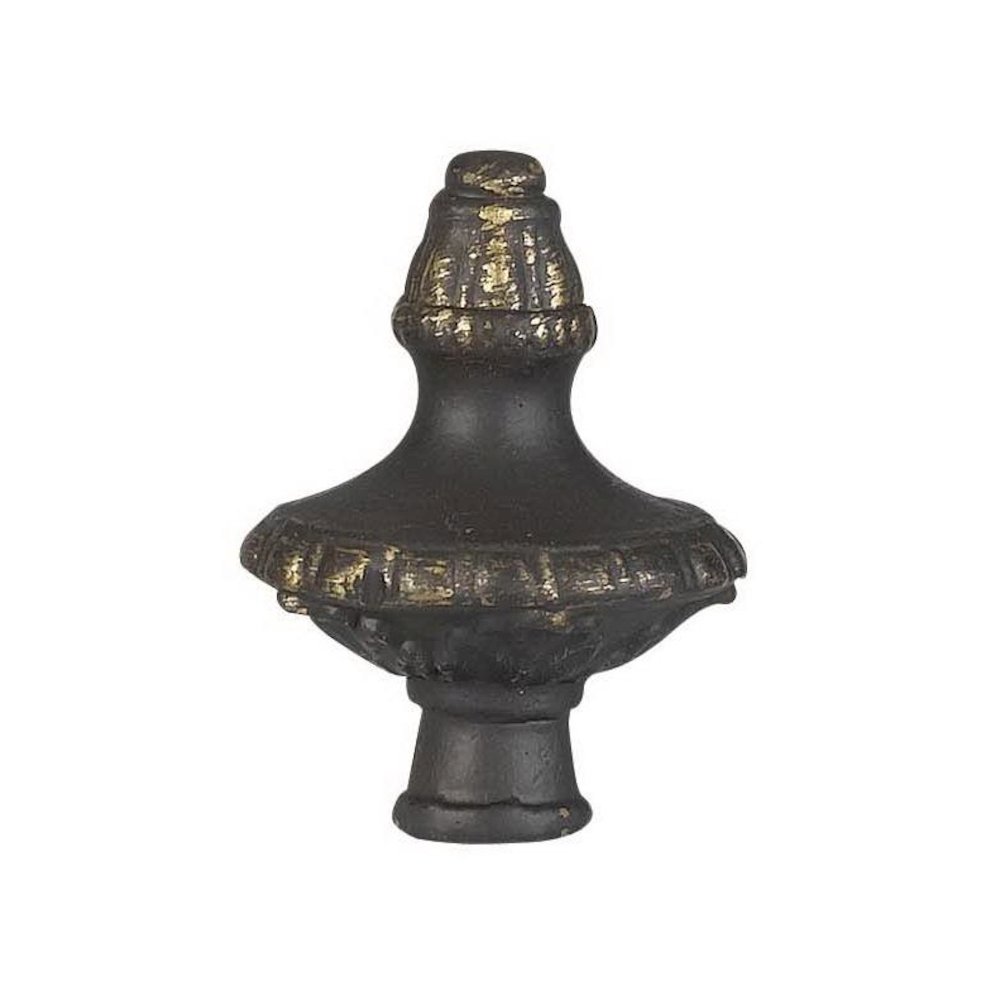 2.38" Metal Cast Finial in Dark Bronze Finish. Picture 1
