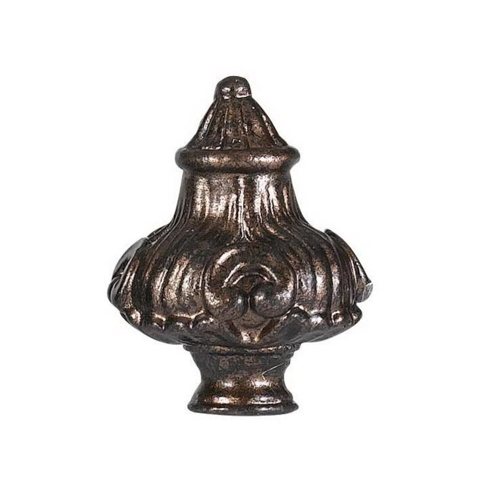 2.75" Metal Cast Finial in Rust Finish. Picture 1