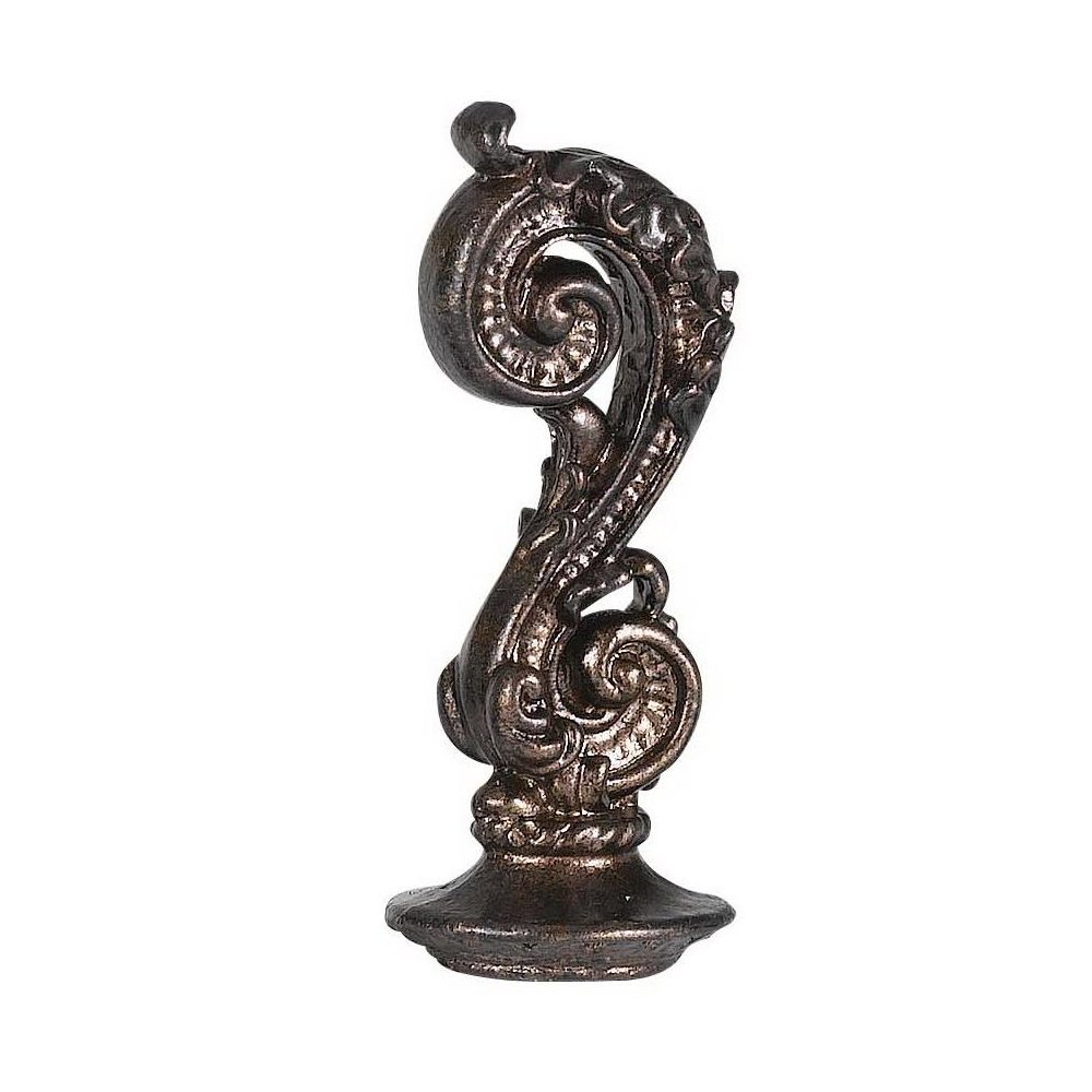 3.5" Metal Cast Finial in Rust Finish. Picture 1