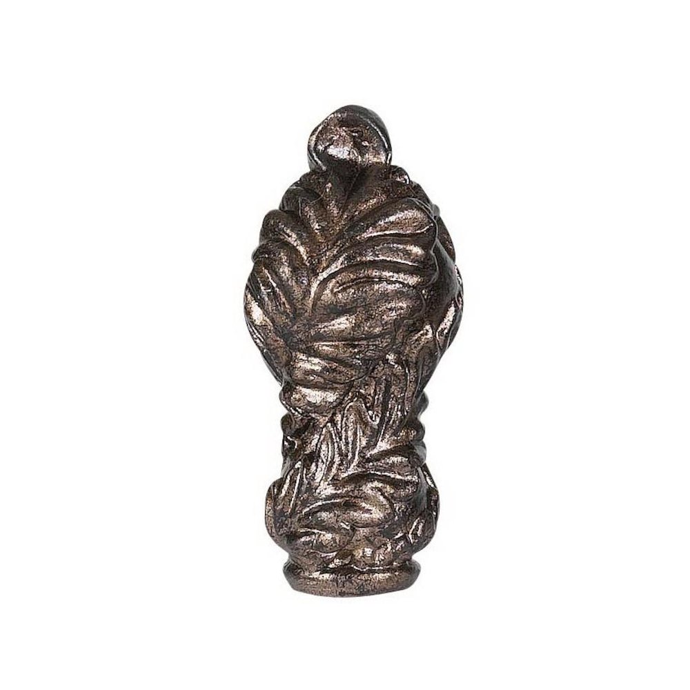 2.5" Metal Cast Finial in Rust Finish. Picture 1