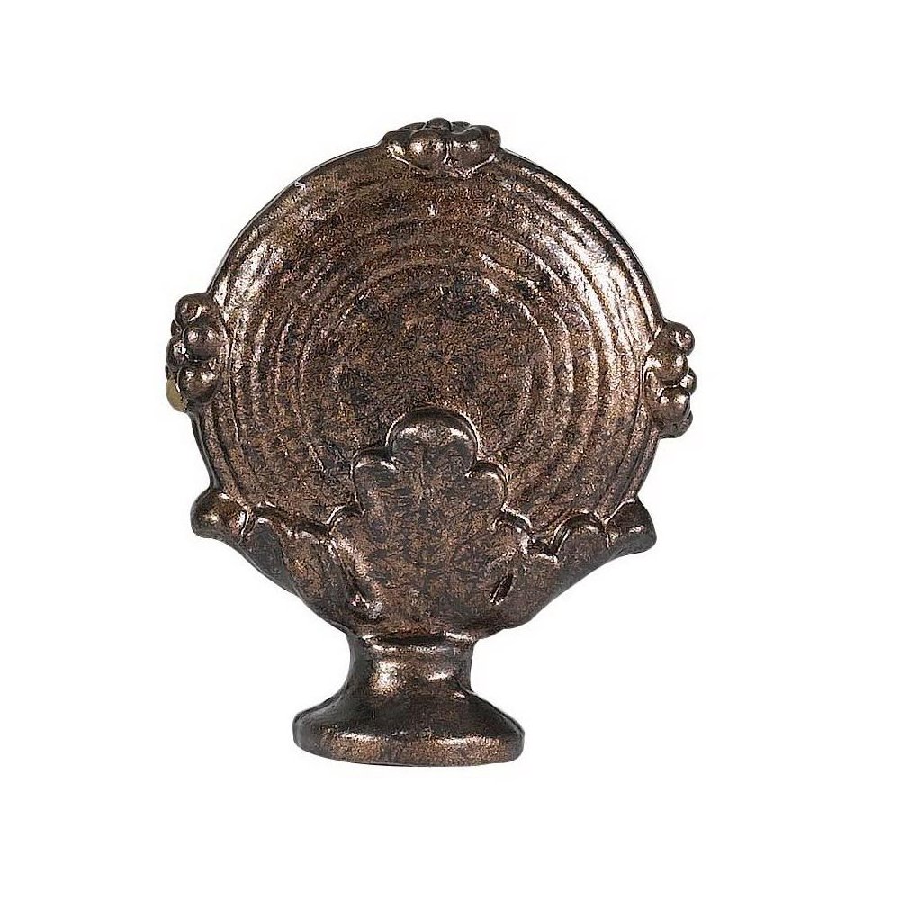 2.38" Metal Cast Finial in Rust Finish. Picture 1