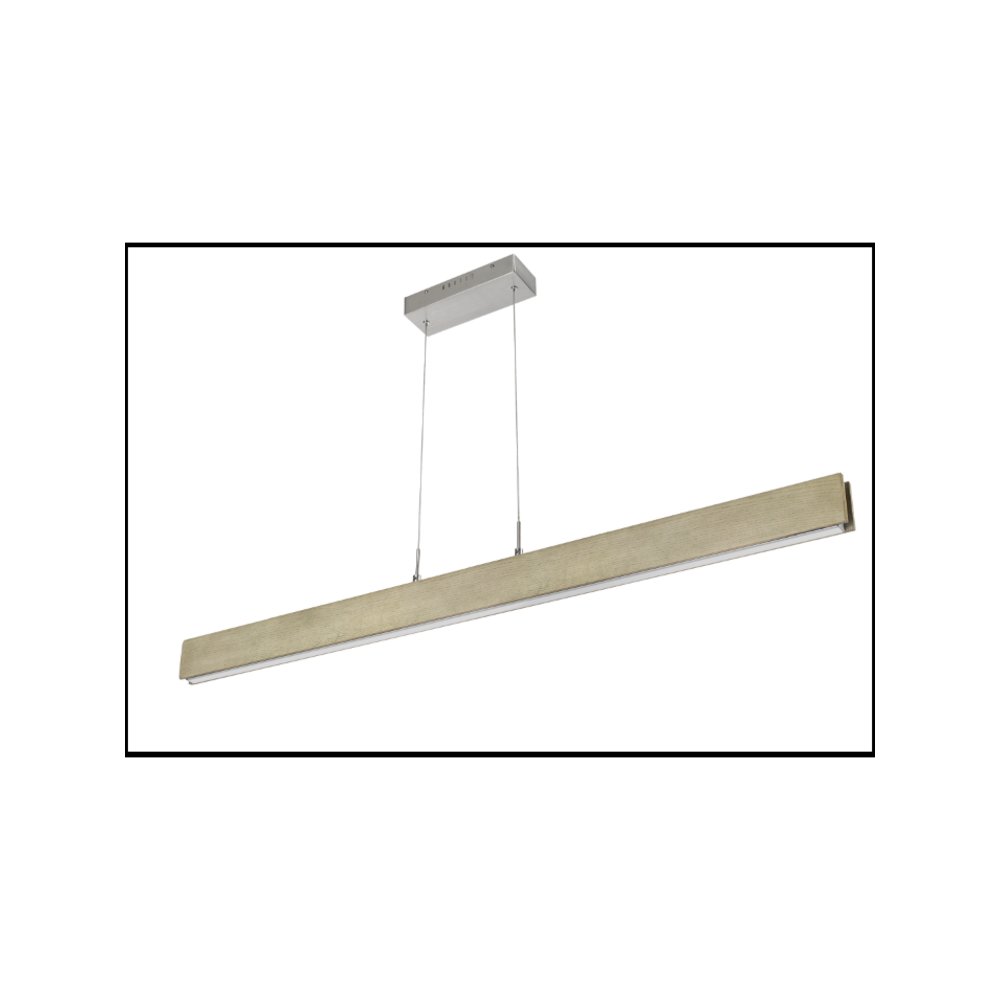 Colmar integrated LED Rubber wood ceiling island light. Picture 1