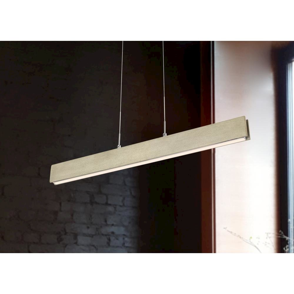 Colmar integrated LED Rubber wood ceiling island light. Picture 3