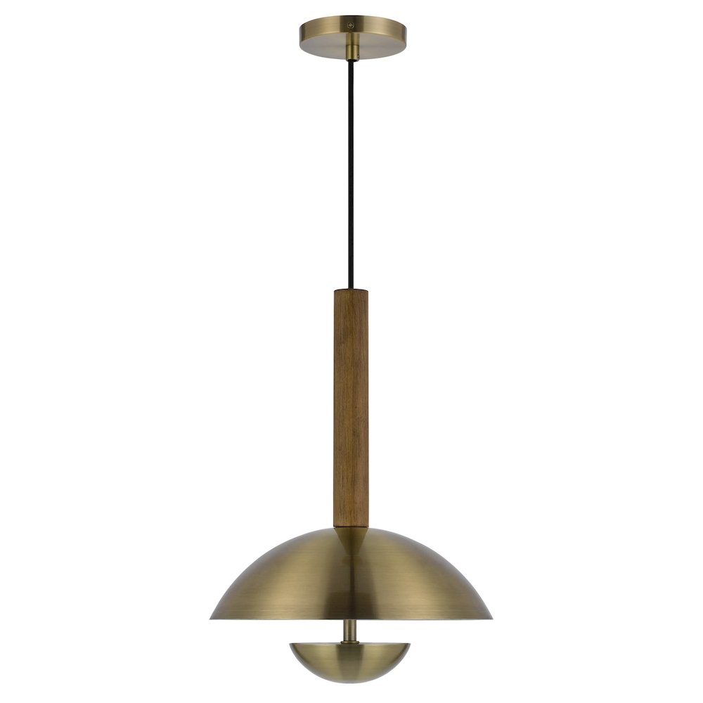 Lakeland 15W Intergrated Dimmable Led Metal / Birch Wood Pendant Light. Picture 4