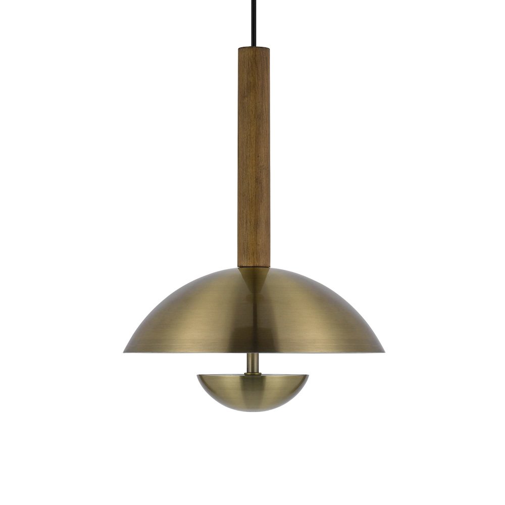 Lakeland 15W Intergrated Dimmable Led Metal / Birch Wood Pendant Light. Picture 1