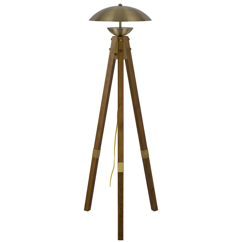 Lakeland 18W Intergrated Led Tripod Birch Wood Floor Lamp. Picture 3