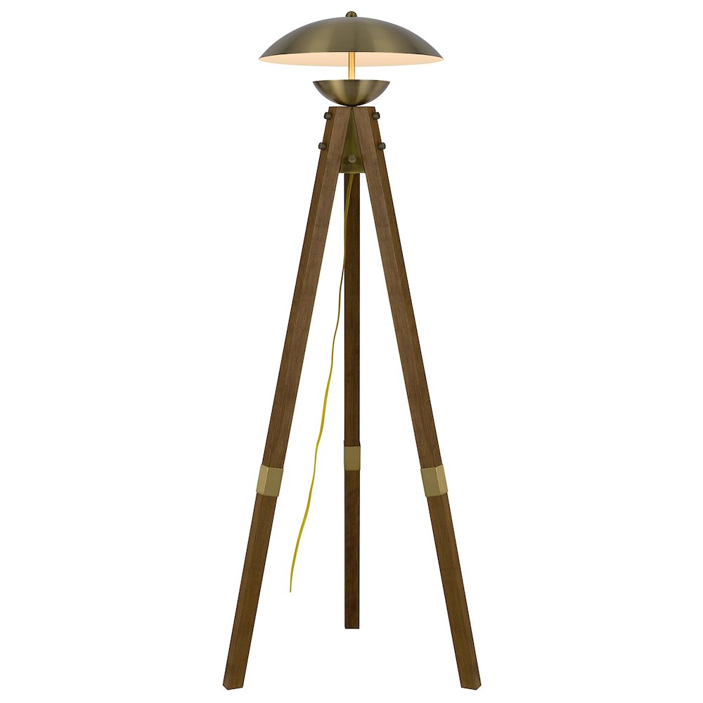 Lakeland 18W Intergrated Led Tripod Birch Wood Floor Lamp. Picture 2