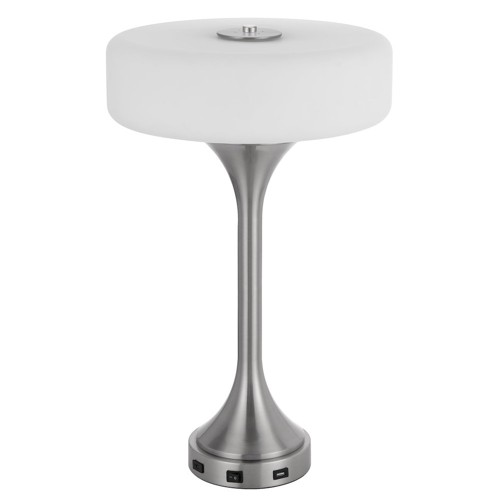 Espoo 25W X 3 Metal Desk/Table Lamp With Frosted Glass Shade. Picture 3