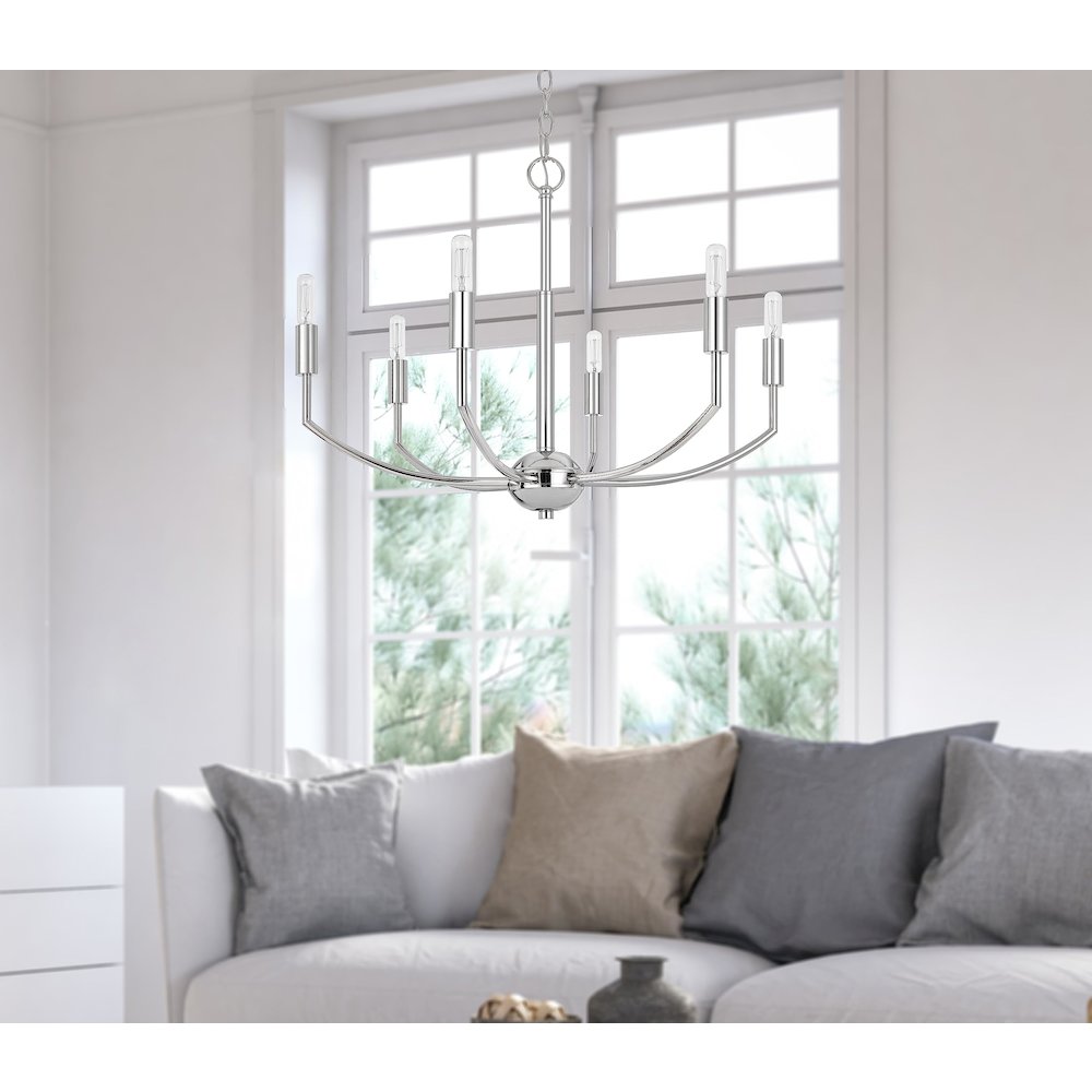 Maxton 60W X 6 Metal Chandelier. Picture 4