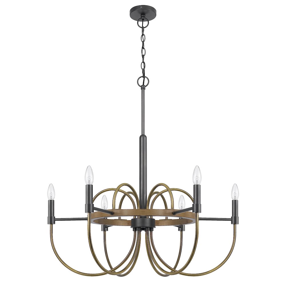 Seagrove 60W X 6 Metal Chandelier. Picture 1