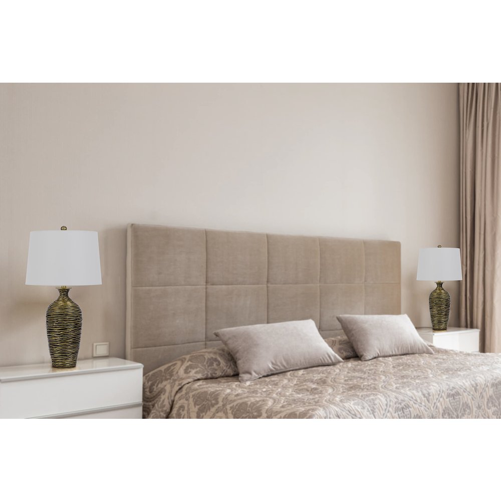150W 3 Way Aurora Resin Table Lamp. Picture 4