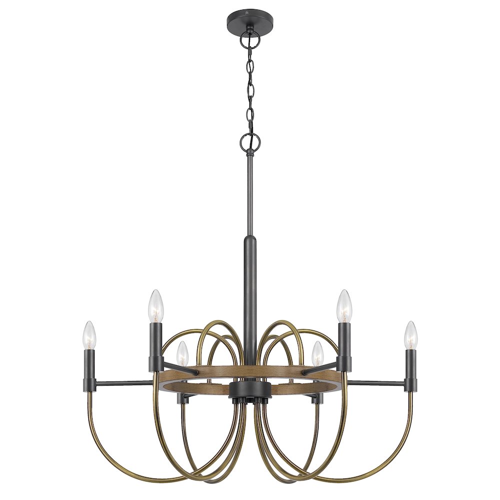 Seagrove 60W X 6 Metal Chandelier. Picture 4