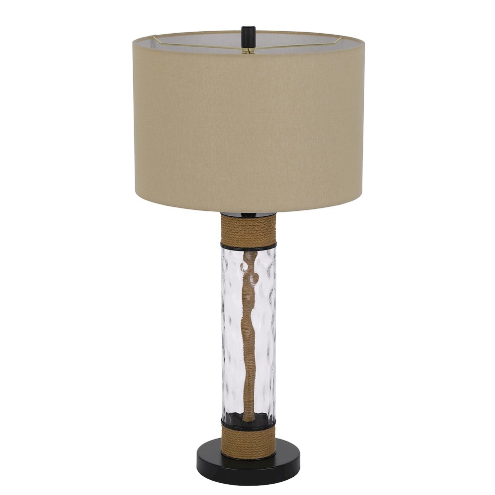 150W 3 Way Bartow Glass/Metal Table Lamp. Picture 2