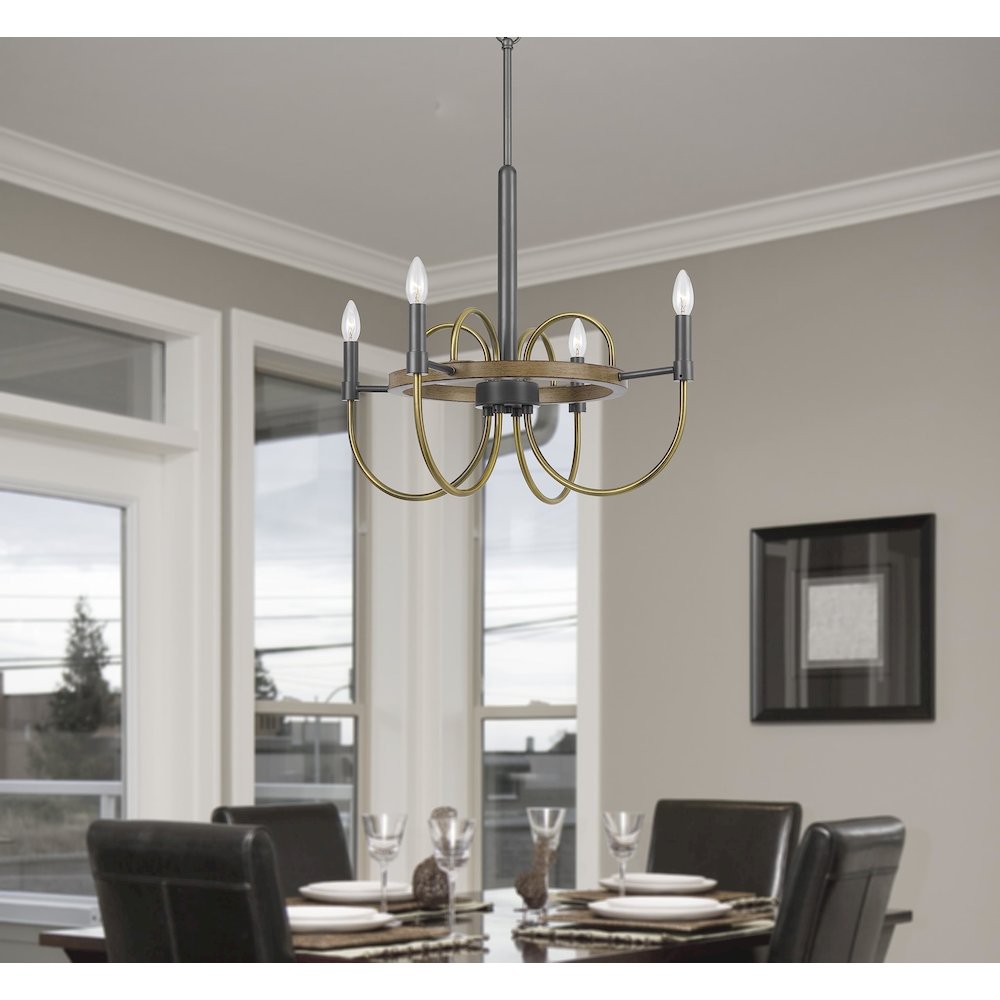 Seagrove 60W X 4 Metal Chandelier. Picture 5