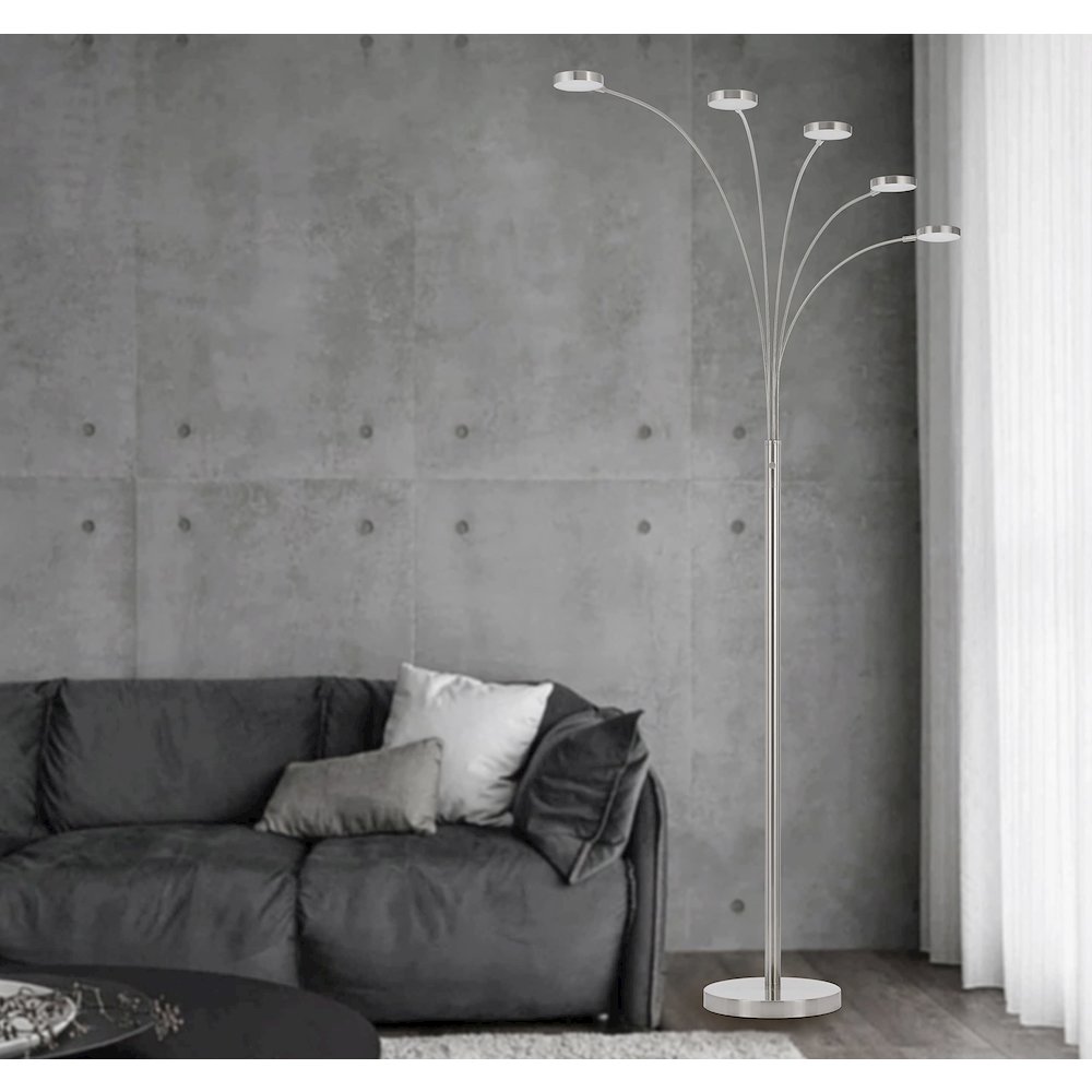 Malibu Intergrated Led 8W X 5 Metal Arc Floor Lamp. Picture 5