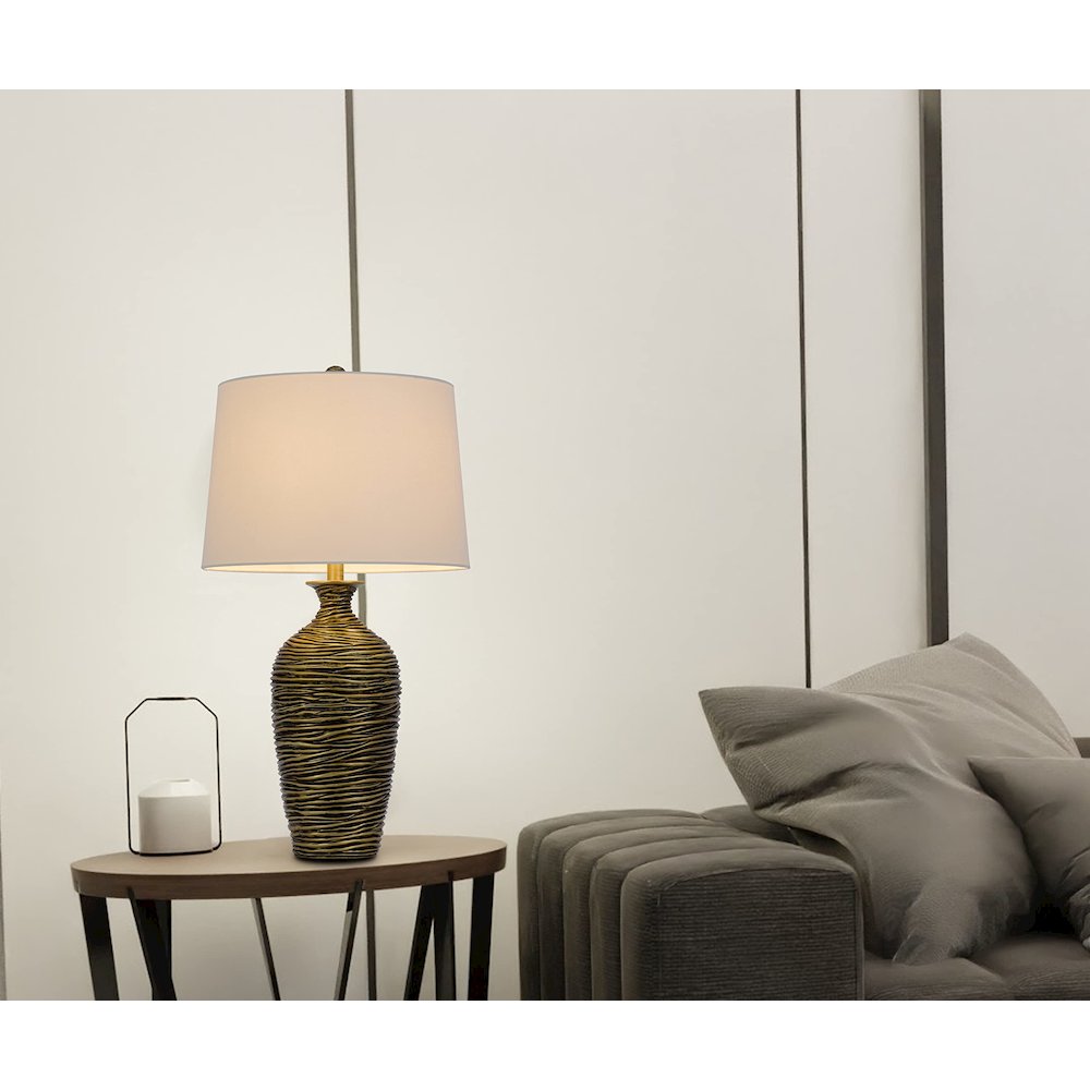 150W 3 Way Aurora Resin Table Lamp. Picture 5