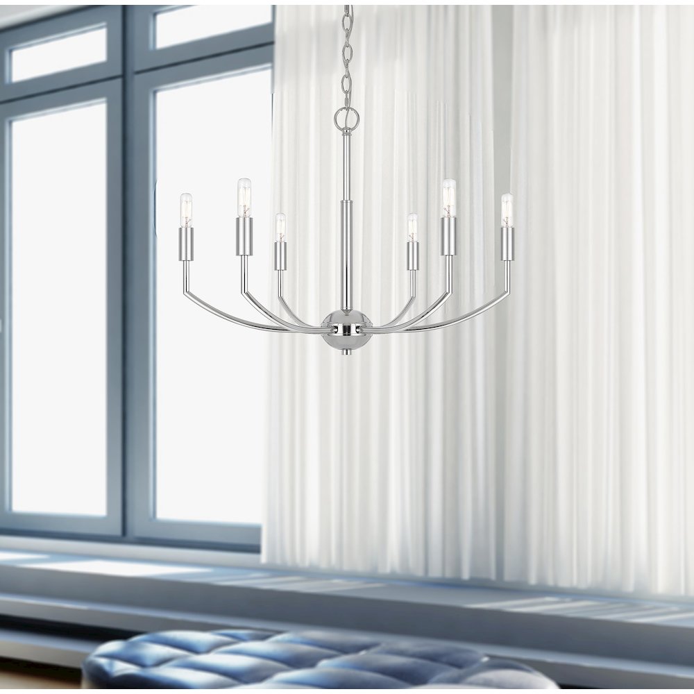 Maxton 60W X 6 Metal Chandelier. Picture 5